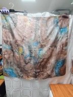 Apaszka recznie barwiona JEDWAB 95 x 90