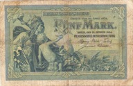 Niemcy 5 Marek 1904 S Wilhelm II I wydanie 6 cyfr