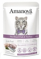 Amanova Cat Sterilised Fish & Turkey - biała ryba i indyk saszetka 85g