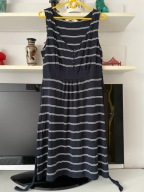 7 SUKIENKA FAT FACE GRANAT PASY STYL MARYNARSKI