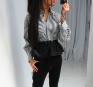 %%%%%% IMPERIAL fikuśna koszula NERO/BIANCO r.S/M