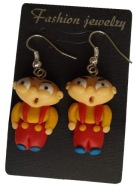 KOLCZYKI Z MODELINY FIMO FAMILY GUY STEWIE GRIFFIN