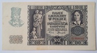 Banknot Generalna Gubernia 20 zł 1940 rok SERIA: G /582