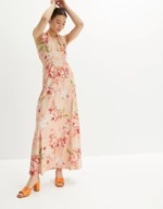 BODYFLIRT DŁUGA ELASTYCZNA SUKIENKA Z ROZCIĘCIEM 40 42