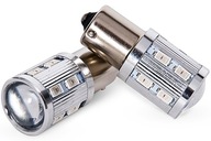 PY21W LED CREE XPE+12 SMD 5630 BAU15S POMARAŃCZOWA