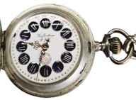 Zegarek kieszonkowy La Perfection – srebro 800, myśliwski, sprawny