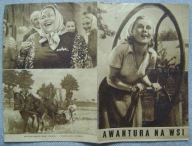 AWANTURA NA WSI -film prod.czeskiej -program kinowy -lata 50-te