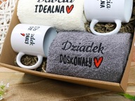 Zestaw Prezentowy dla Babci i Dziadka Ręczniki Kubki NADRUK PREZENT