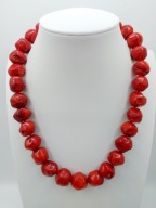 Naszyjnik KORAL Czerwony Naturalny PREZENT 45cm