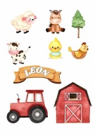 Wydruk opłatek cukrowy cukrowa dekoracja na tort FARMA ZWIERZĘTA