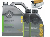 OLEJ MERCEDES MB 229.52 7L 5W-30 ORYGINAŁ + Filtr oleju OM654 A6541801100