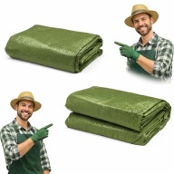 PLANDEKA MOCNA WODOODPORNA ZIELONA WZMACNIANA DO OGRODU 2 X 3 M 90 G/M2