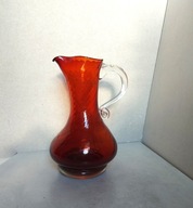 Dzban wazon 27 cm Fiedorowicz pomarańczowy huta Ząbkowice