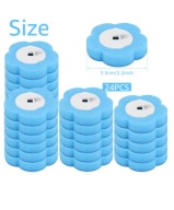 24x Wkłady wymienne do szczotki WC gąbki czyszczące zapas do toalety zestaw