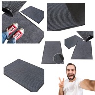 WYCIERACZKA WEWNĘTRZNA ZEWNĘTRZNA POD DRZWI GUMOWA DUŻA CZARNA BUTY 80x120