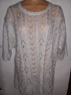 Sweterek letni 48 ażurowy dzianina bluza akryl jak nowy