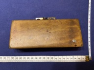 przedwojenne etui na okulary, wykonanie metal i skóra, stan bardzo dobry