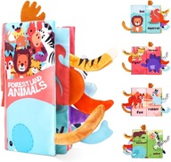 Vicloon 5-stronicowa Książka Tkaninowa dla Niemowląt z Ogonem