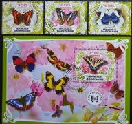 T.0411 SERIA+ BLOK FAUNA MOTYLE ŚWIATA