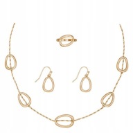 KOMPLET BIŻUTERII CAELIA AVON NASZYJNIK KOLCZYKI PIERŚCIONEK ROZMIAR 8