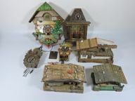 Zegar Drewniany Kukulka Miniaturka Pozytywka Skoczek Schwarzwald Barometr