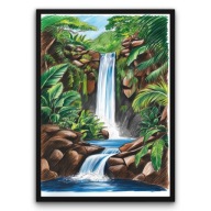 Plakat z ramą 30x40 cm Wodospad w Dżungli 2 Natura | Pomysł na Prezent