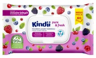 Kindii pure&fresh nawilżany papier toaletowy o zapachu owoców leśnych 60szt