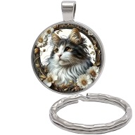 Brelok do kluczy/ka - Kot - ozdobna zawieszka, plecak, portfel