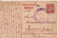 BAYERN -postkarte -obieg 1919 rok cenzura