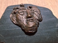 Levkovitch (1936-2025) Mała płaskorzeźba przycisk GŁOWA 1979 Pietrasanta