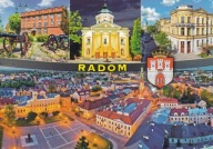 RADOM - RYNEK - Z LOTU PTAKA - KOŚCIÓŁ ŚW. STANISŁAWA - HERB