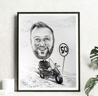 KARYKATURA ZE ZDJĘCIA 1 OSOBA A3