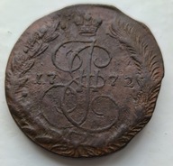 Rosja - 5 kopiejek 1772 EM K.II - BARDZO ŁADNA