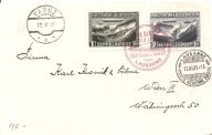ZEPPELIN POST -koperta znaczki stemple obieg 1931 rok LICHTENSTEIN