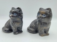 KOTY 2 bardzo stare figurki odpryski PORCELANA