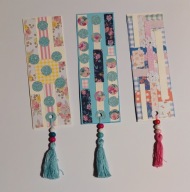 Zakladki do książek papierowe 3 sztuki handmade