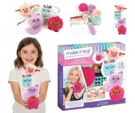 Make It Real Zestaw Kreatywny Breloczki Pompony Puchate Stworki DIY Dzieci