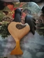 Ozdoba z drewna kogutek na ścianę