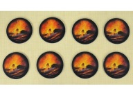 BLOOD RAGE: komplet 8 orginalnych żetonów Ragnarok