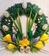 Wianek na drzwi kominek Dekoracja Wielkanoc