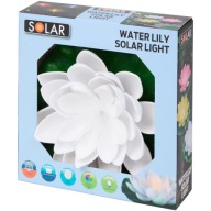 LILIA WODNA NENUFAR LAMPA SOLARNA PLYWAJACA BIAŁA