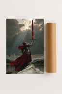 Plakat bez ramy 30x40cm Krew w Ostrzu miecz wojna mrok fantasy art