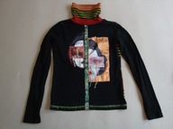 TUZZI bluzka golf twarz oko aplikacja jak cain mcqueen desigual 36