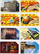 Zestaw 16 Karty używane 8 szt. w stanie dobrym