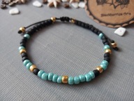 ISLA DEL REY TOHO bransoletka niebieska szklane koraliki BlackberriesArts