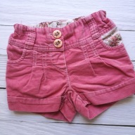Szorty bawełna 100% gładkie Next 86 92 krótkie spodenki z weluru (313)