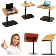 STOLIK KAWOWY MAŁY CZARNY DREWNIANY PROSTOKĄTNY ROZKŁADANY SKŁADANY BOCZNY