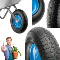 KOŁO DO TACZKI POMPOWANE KÓŁKO 4.00-8 OŚKA MOCNE 6PR BEGRIS 39CM 250KG NOWE