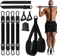 TAŚMY GUMY OPOROWE DO PODCIĄGANIA PAS OPOROWY UCHWYTY ZESTAW TRENINGOWY