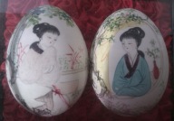 Unikatowe jajka rękodzieło | Japońska kaligrafia w gablotce